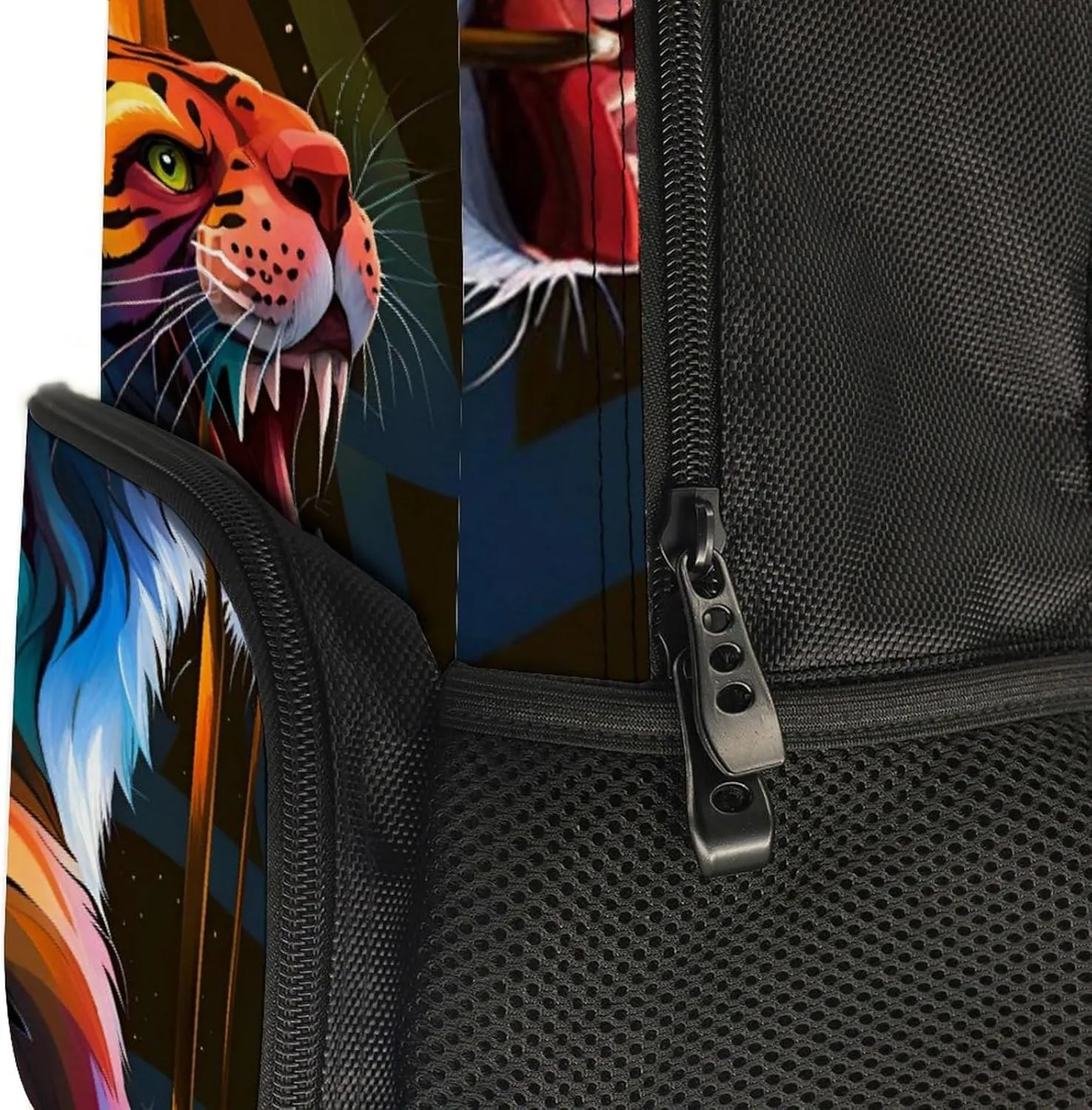 Rucksacks Multipurpose Anti-Theft Big Capacity Bookbag - Angry Tiger Rainbow Animal Magic Art Travel Hiking & Camping Rucksack With Padded Straps