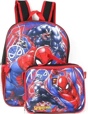 Ruz Spiderman Boys 16 Inch Backpack (Red-Blue)