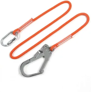 Safety Lanyard Professional Protective Safety Belt Nylon Sling Belt Climbing Harness Belt Lanyard With Hook High Strength Wearable Anti Fall Off(Type A,1.6Meter)