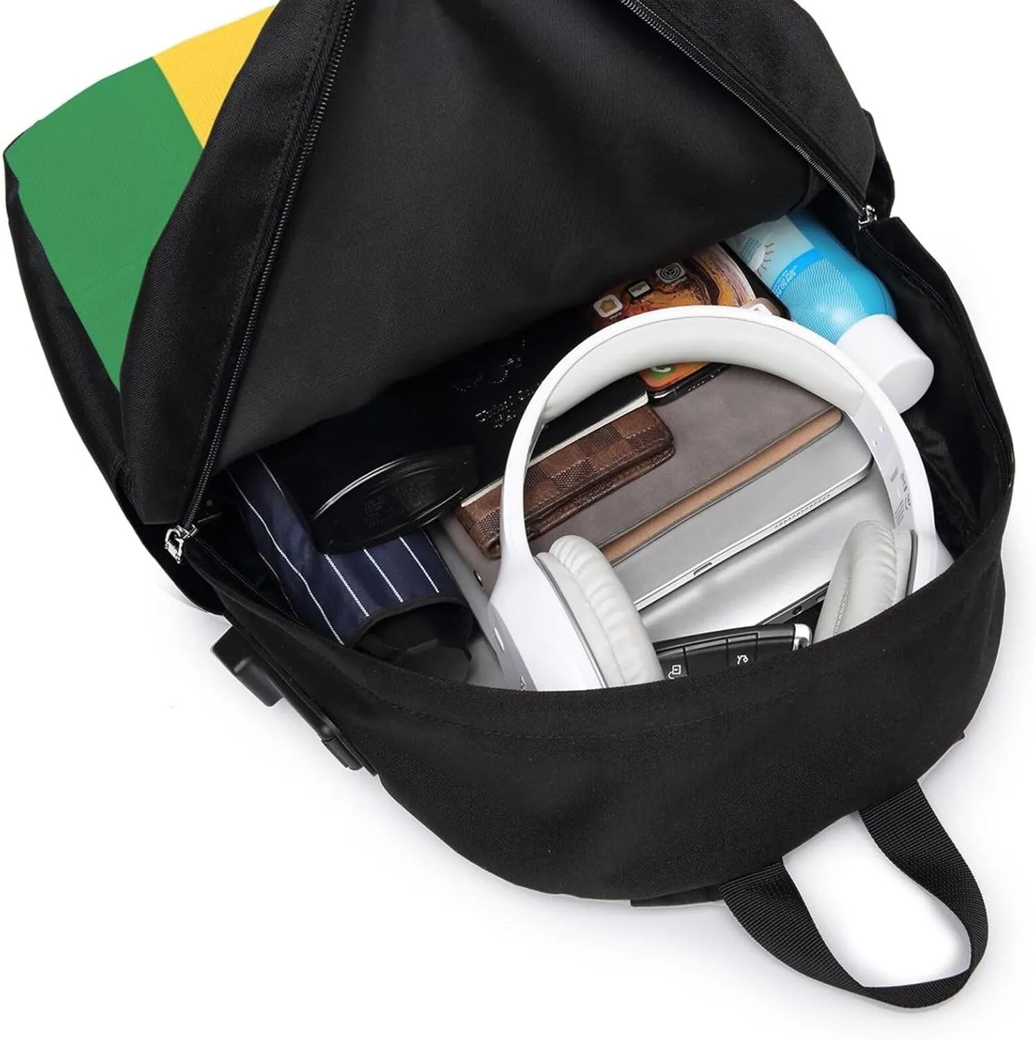 Saint Vincent Grenadines Flag Laptop Backpacks Travel Backpack Casual Business Daypack Sport Rucksack Computer Bag Fits up to 17 Inch Notebook with USB Port
