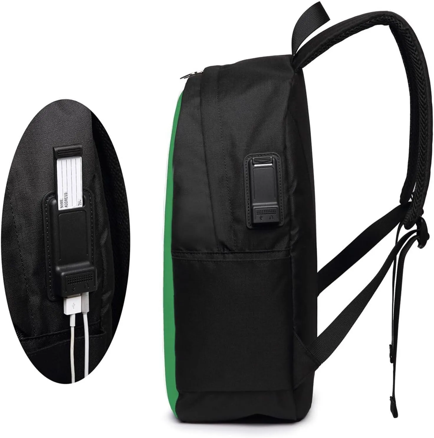 Saint Vincent Grenadines Flag Laptop Backpacks Travel Backpack Casual Business Daypack Sport Rucksack Computer Bag Fits up to 17 Inch Notebook with USB Port