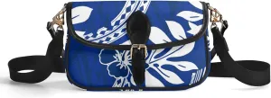 Samoa Hawaiian Tribal Design Floral Print Custom Crossbody Bag Polynesian Custom Women'S Crossbody Small Square Bag