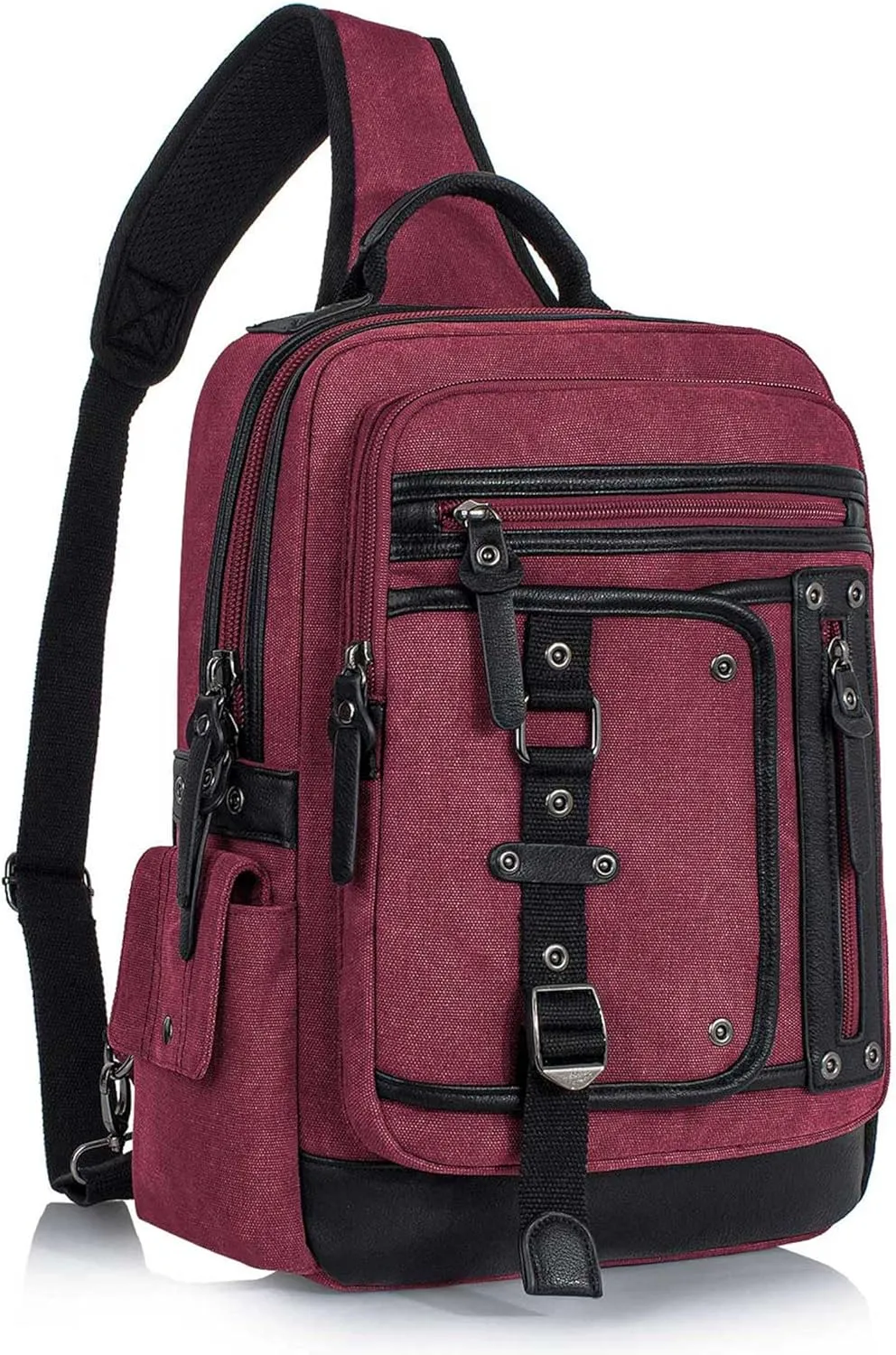 Schkleier Messenger Bag for Men Canvas Sling Bag Crossbody Backpack Laptop Shoulder Bag Hiking Daypacks Casual Tactical