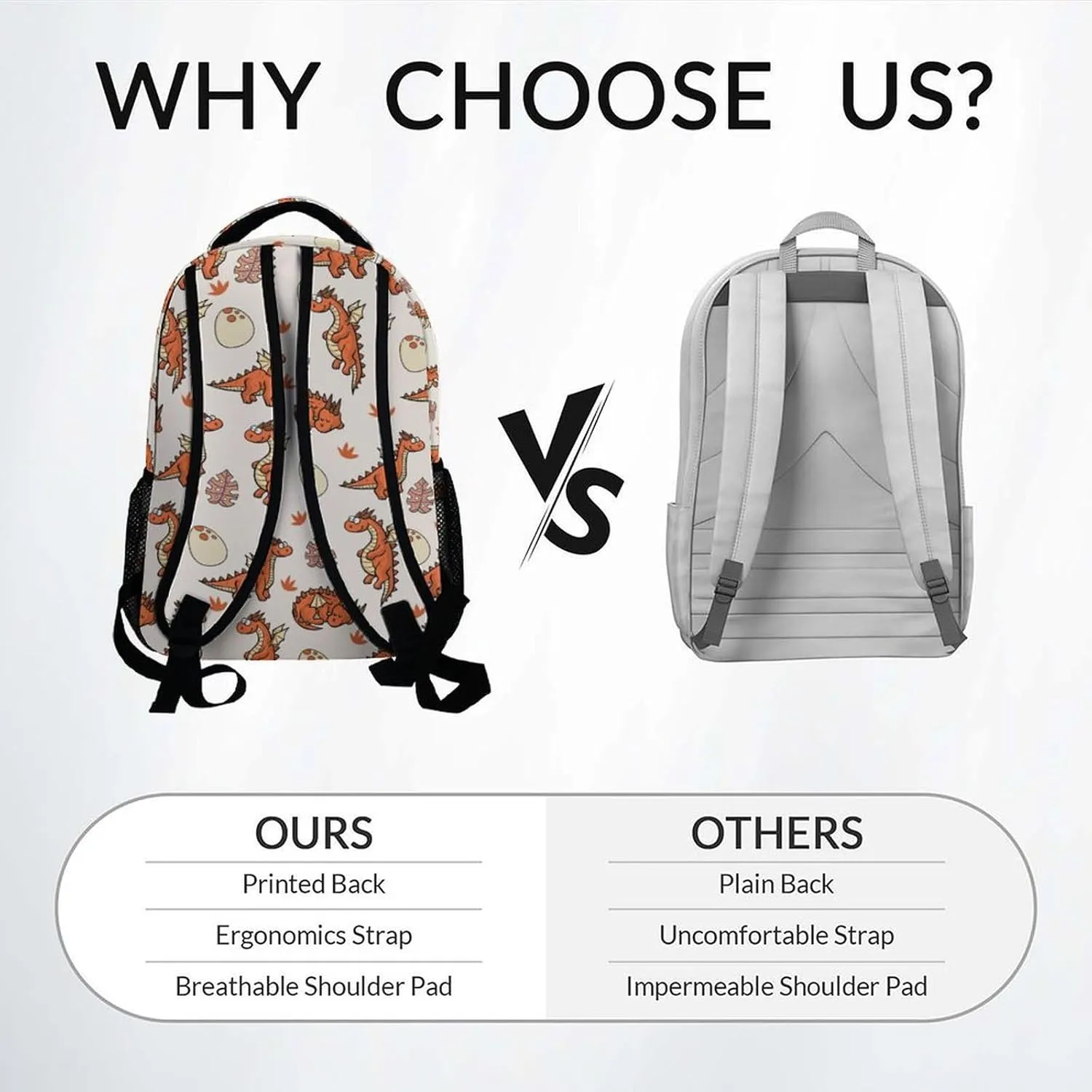 School Backpack for Boys - 17 Inch Large Capacity Aesthetic Kid Backpack - Orange Durable Dragon Bookbag for School, Travel and Camp