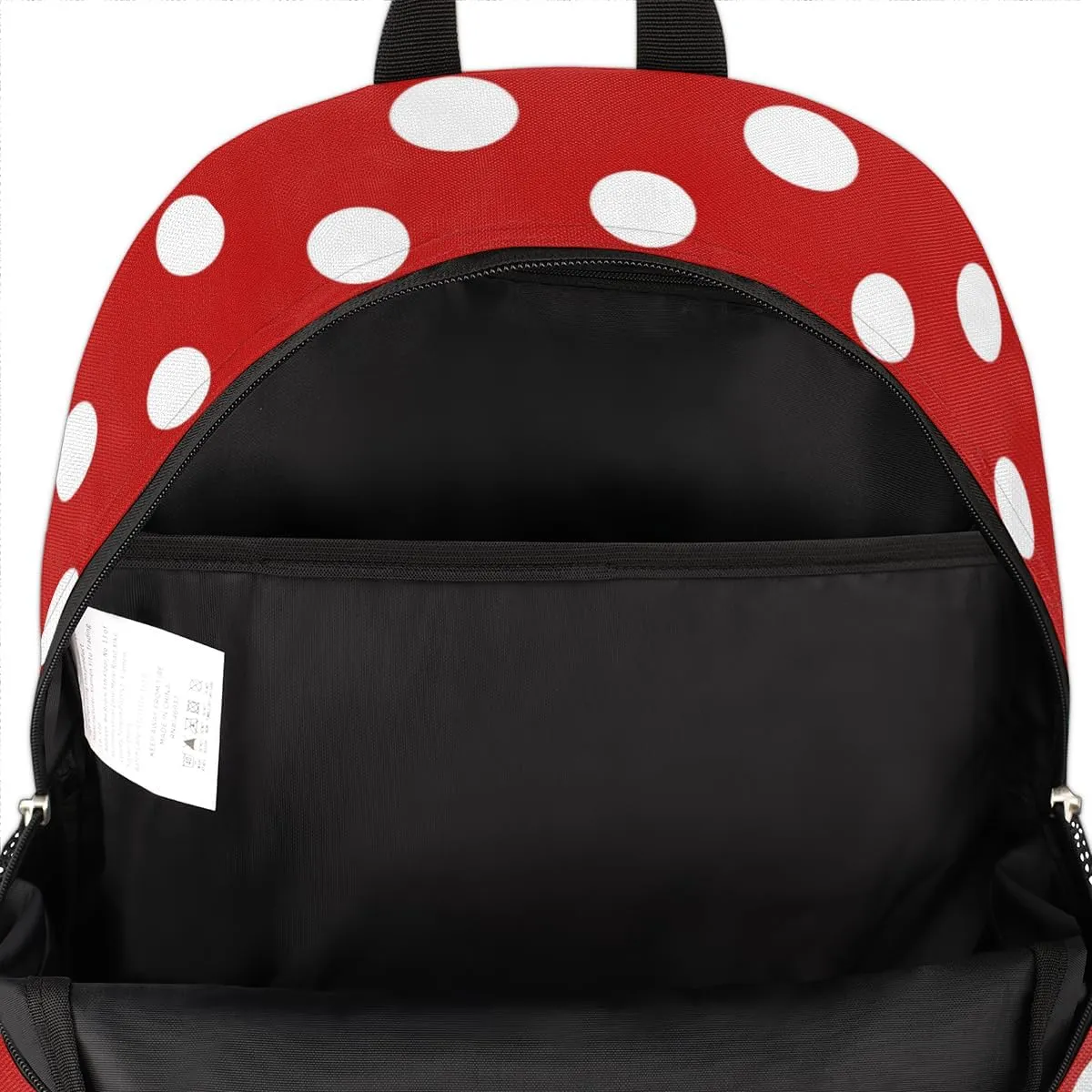 School Backpack for Boys Girls, Red White Polka Dot Elementary School Bags Polka Dot Lightweight Bookbag Laptop Backpack Casual Daypack Rucksack for Kids Teens