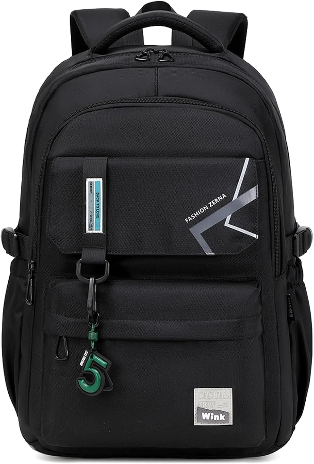 School Backpack for Boys Middle School Elementary Bookbags for Teens Boys, Waterproof Lightweight Casual Daypack(Black)