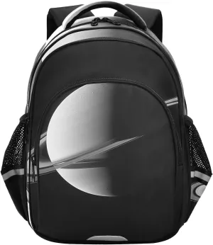 School Backpack for Boys Teen Bookbag Book Bags Saturn Black Casual Daypack Travel High Middle School Student