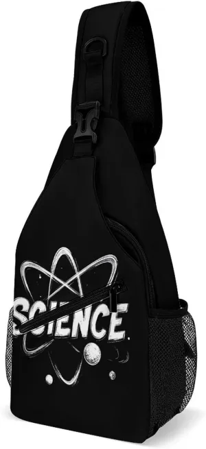 Science Atom Casual Sling Bag Backpack Travel Shoulder Chest Crossbody Bags Adjustable Daypack Unisex