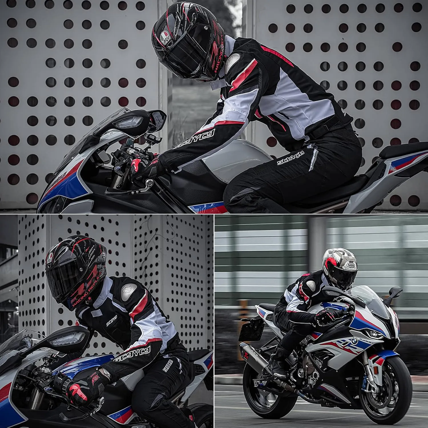 Scoyco Mesh Motorcycle Jacket Motorbike Riding Jacket Breathable 4-Season
