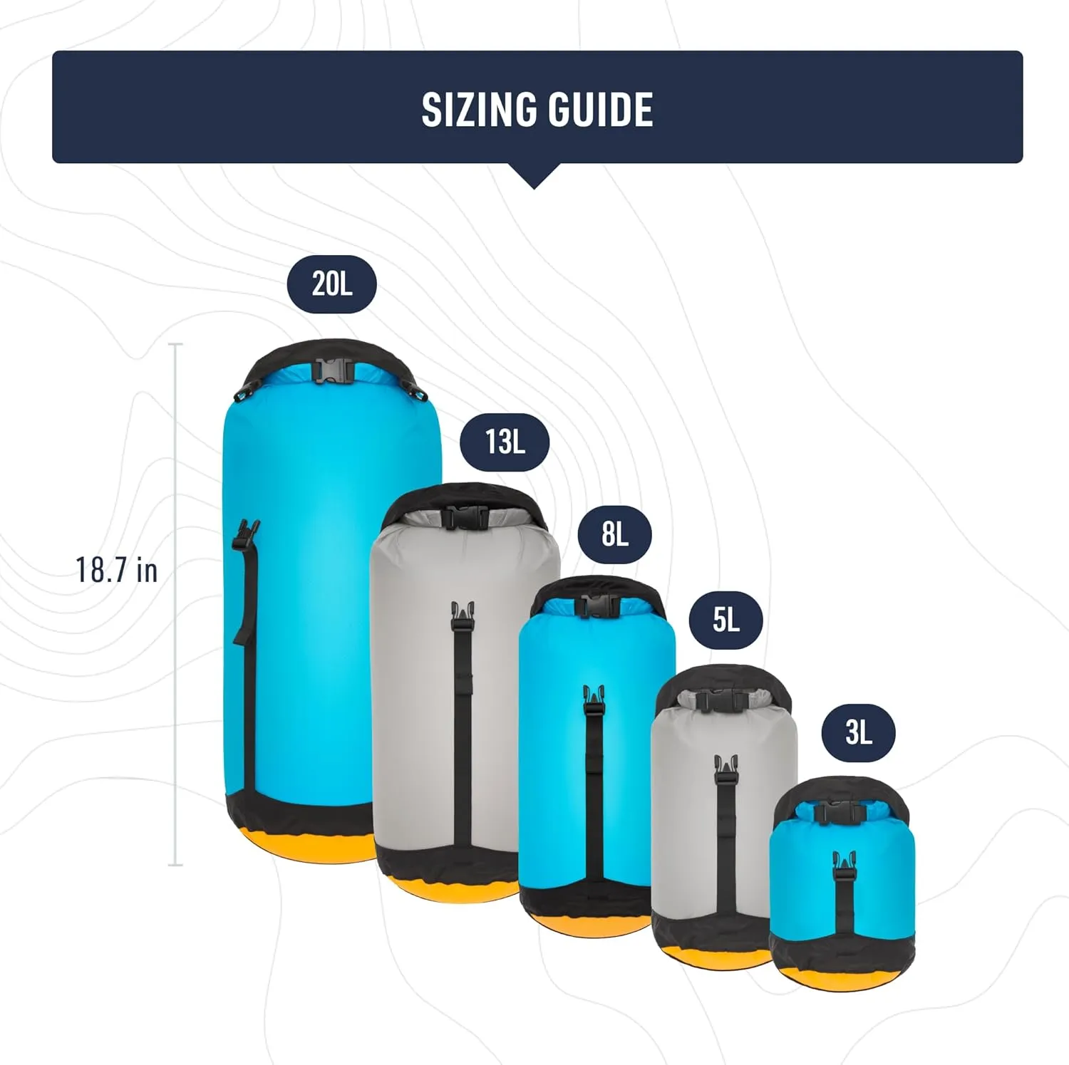 Sea to Summit eVac Ultra-Lightweight Compression Dry Bag, Waterproof Dry Storage, 3 Liter, Atoll Blue