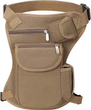 SEALINF Canvas Waist Bag Fanny Pack Racing Drop Leg Bag Motorcycle Outdoor Bag