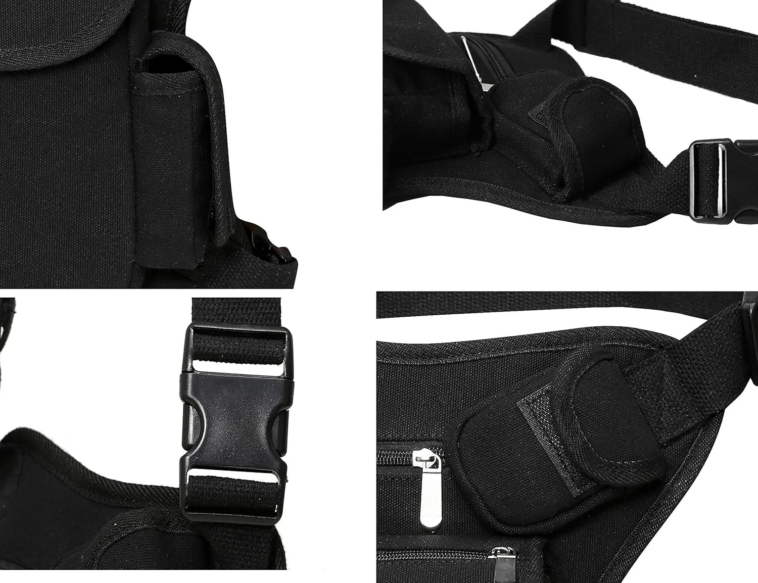 SEALINF Canvas Waist Bag Fanny Pack Racing Drop Leg Bag Motorcycle Outdoor Bag
