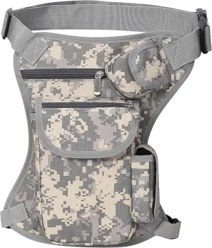 SEALINF Canvas Waist Bag Fanny Pack Racing Drop Leg Bag Motorcycle Outdoor Bag