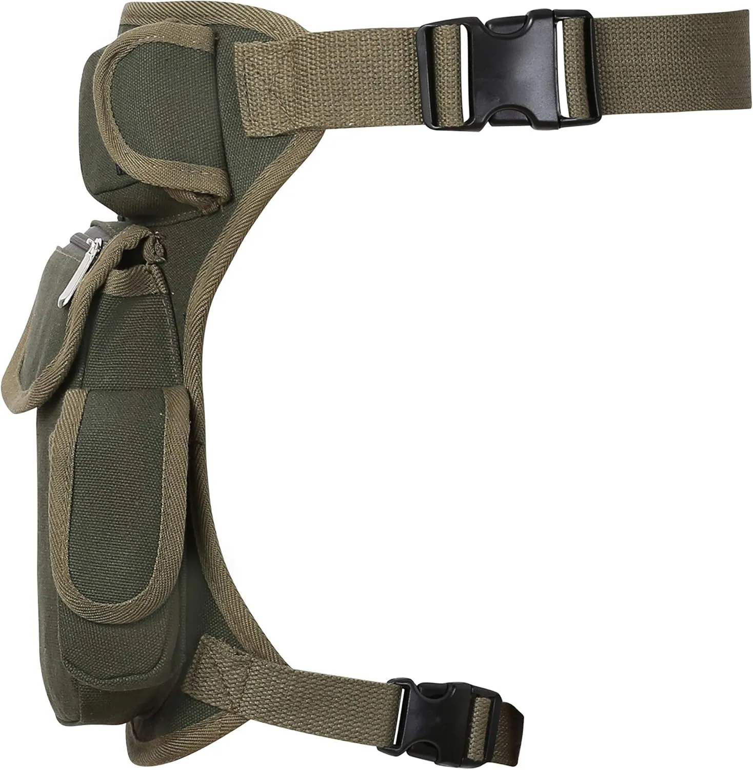 SEALINF Canvas Waist Bag Fanny Pack Racing Drop Leg Bag Motorcycle Outdoor Bag