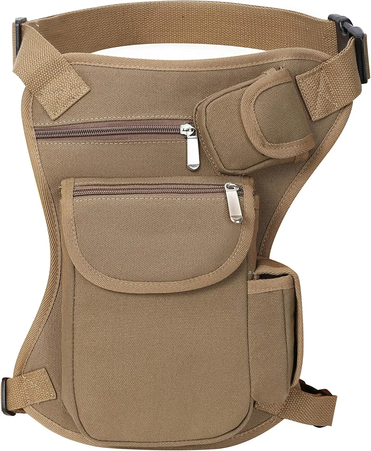 SEALINF Canvas Waist Bag Fanny Pack Racing Drop Leg Bag Motorcycle Outdoor Bag