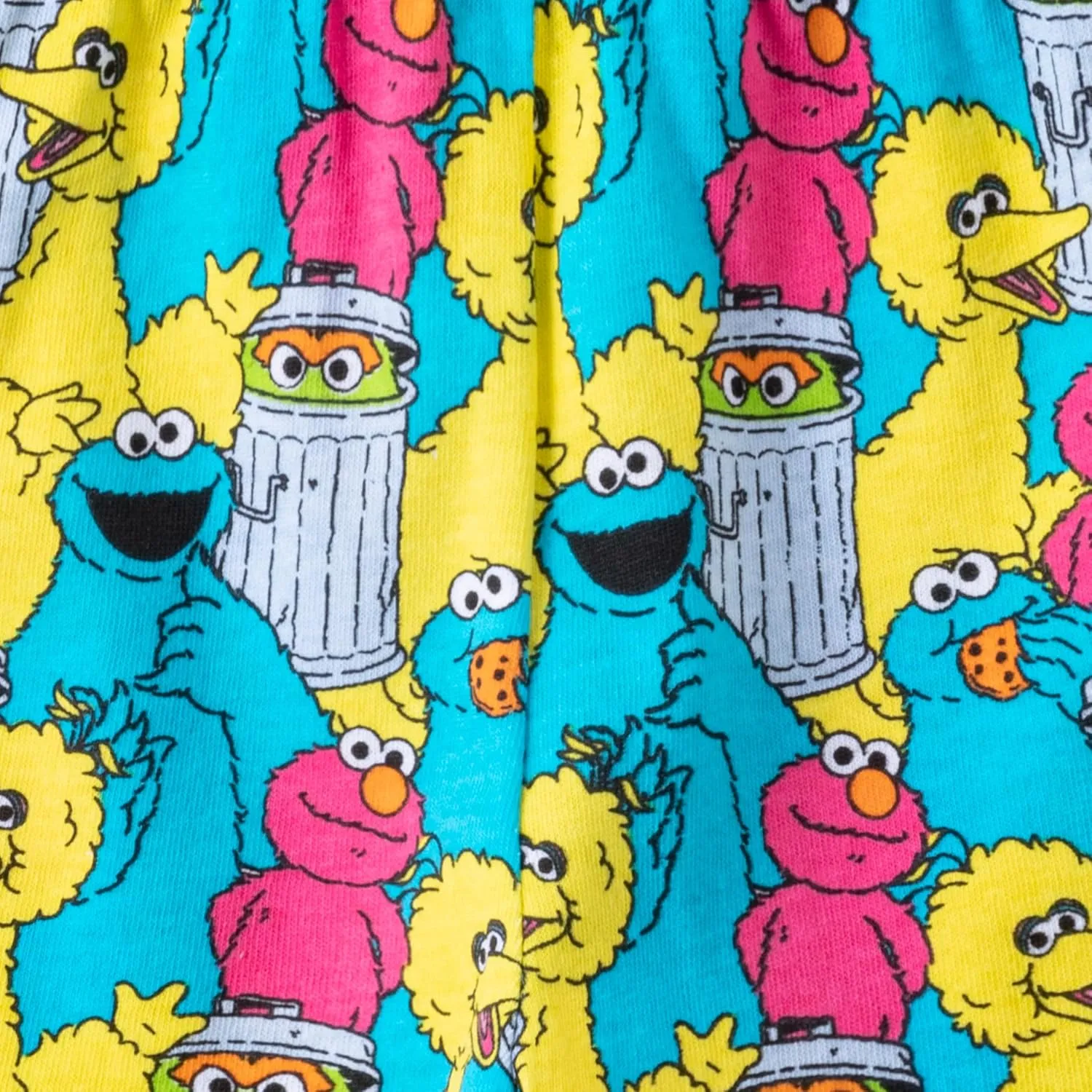 Sesame Street Elmo or Cookie Monster Girls’ T-shirt, Tank Top and Short Set for Infant and Toddler