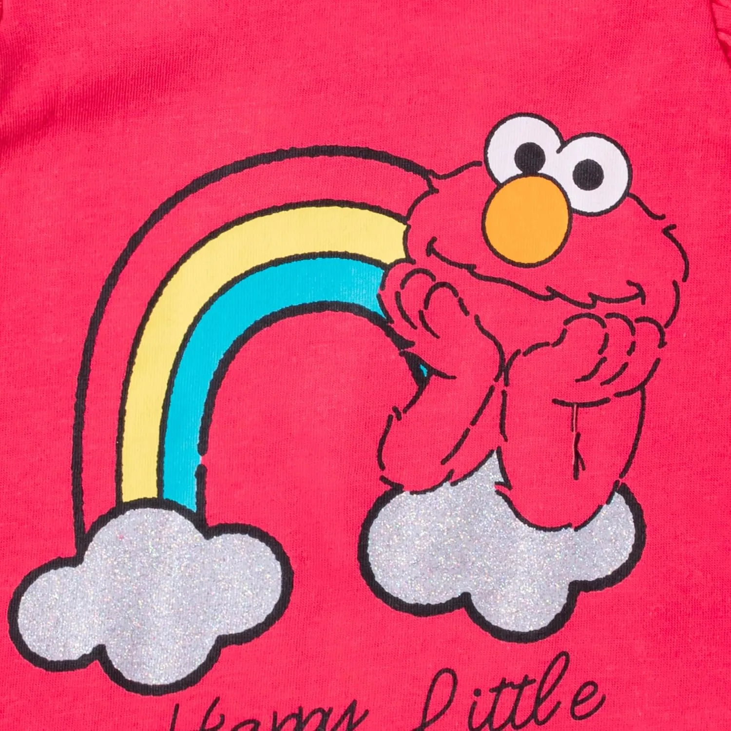 Sesame Street Elmo or Cookie Monster Girls’ T-shirt, Tank Top and Short Set for Infant and Toddler