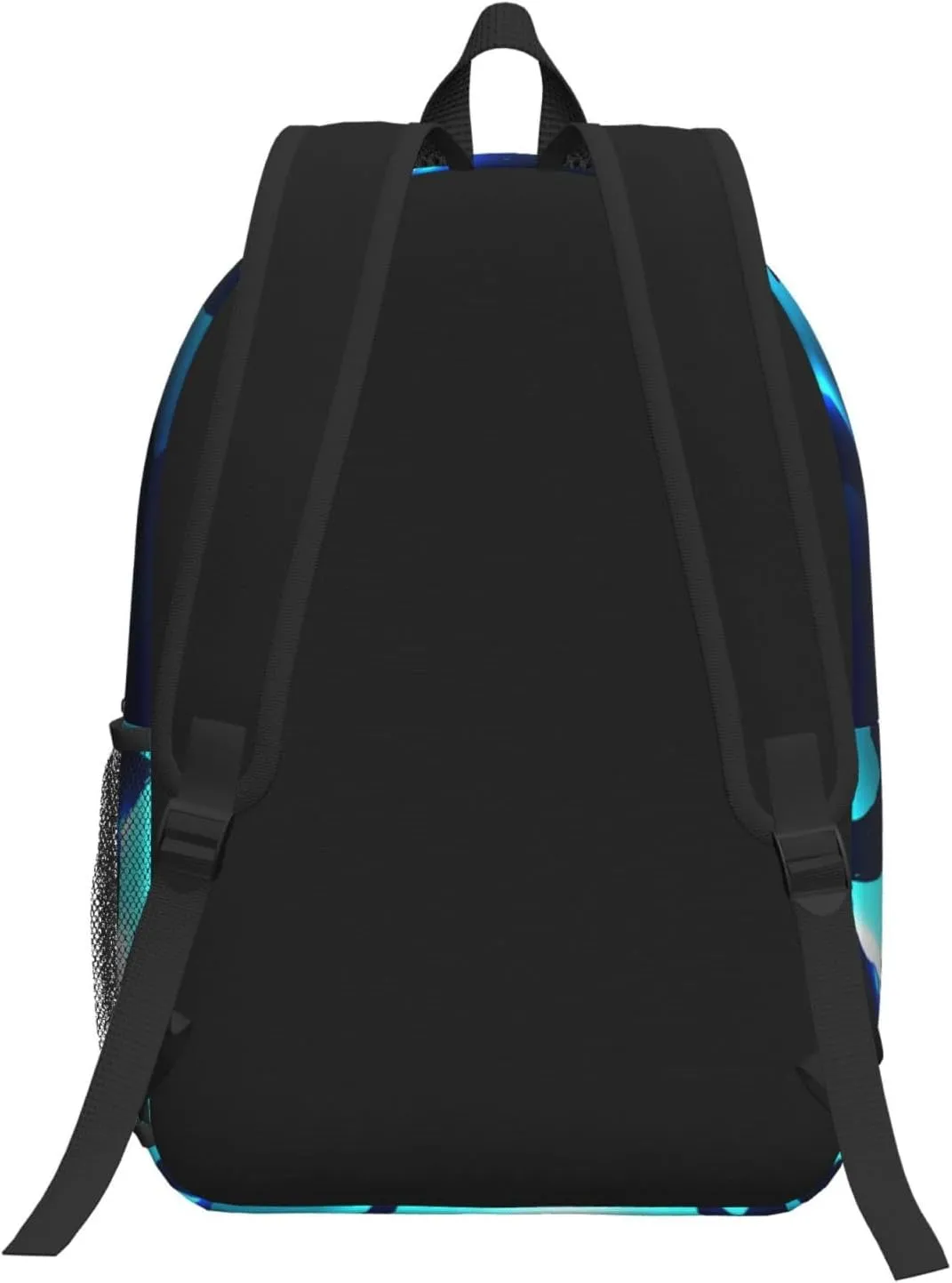 Sharks gather together in transparent underwater 17 Inch Backpacks Multipurpose Laptop Backpack Double Shoulder Bag for Men Women Gifts