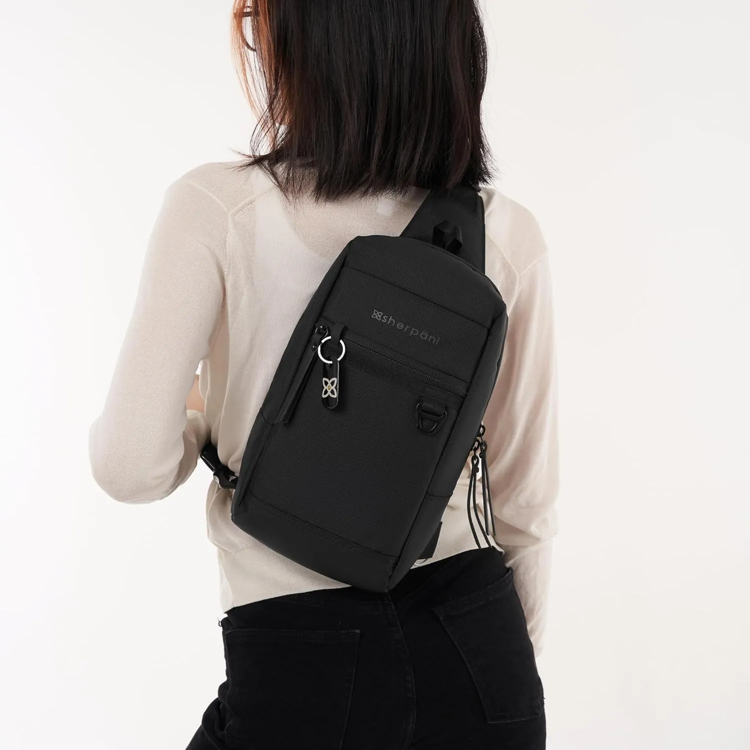 Sherpani Metro, Anti Theft Travel Sling Bag, Sling Backpack, Crossbody Backpack, Sling Bag for Women (Carbon)