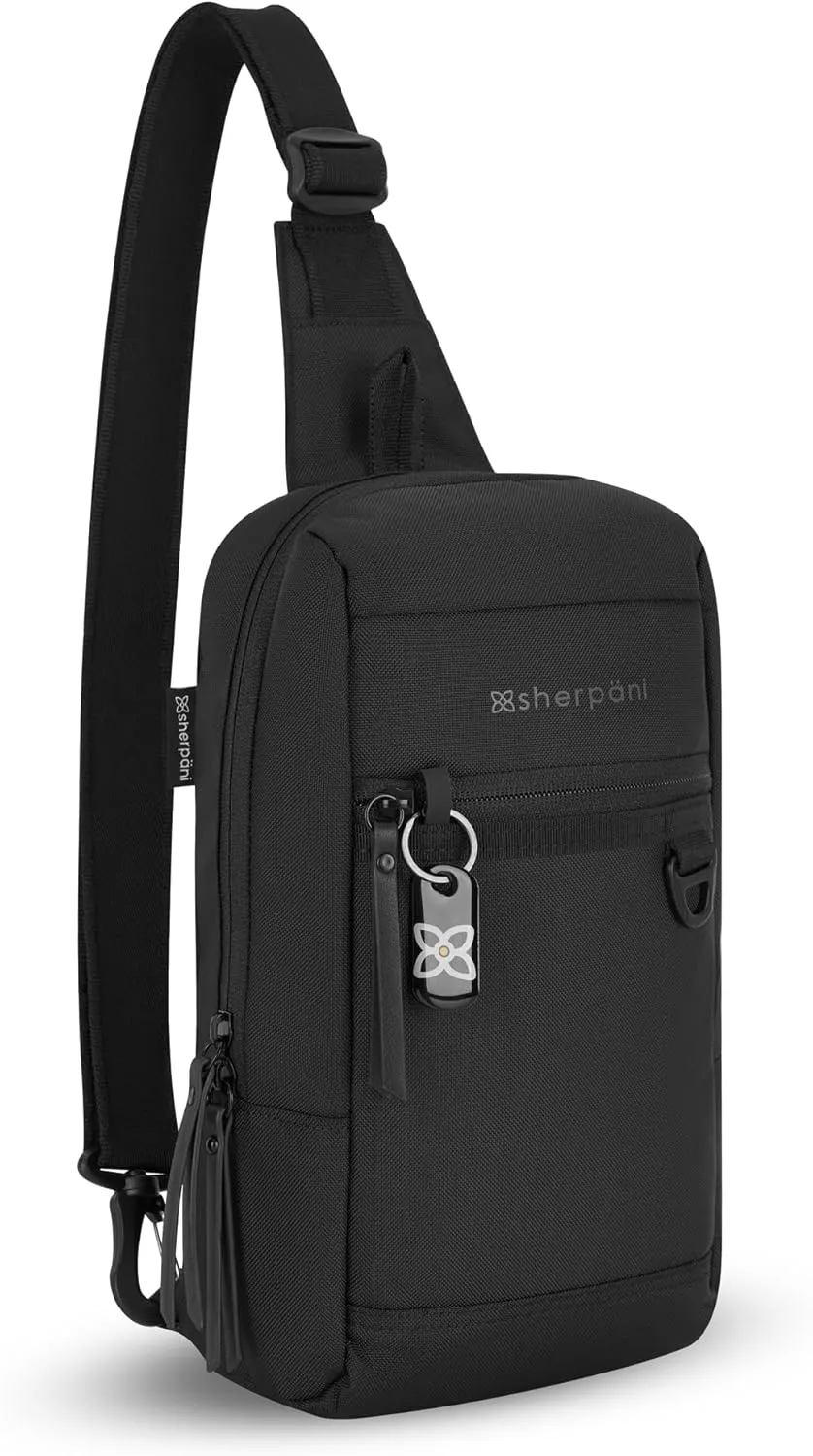 Sherpani Metro, Anti Theft Travel Sling Bag, Sling Backpack, Crossbody Backpack, Sling Bag for Women (Carbon)