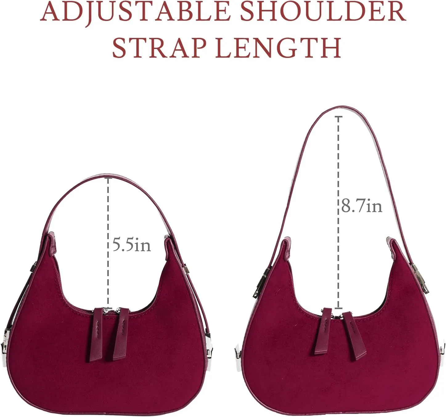 Shoulder Bag Crescent Retro Y2k Hobo Handbags 90s Underarm Purse Bag Fashion Clutch Purses for Women