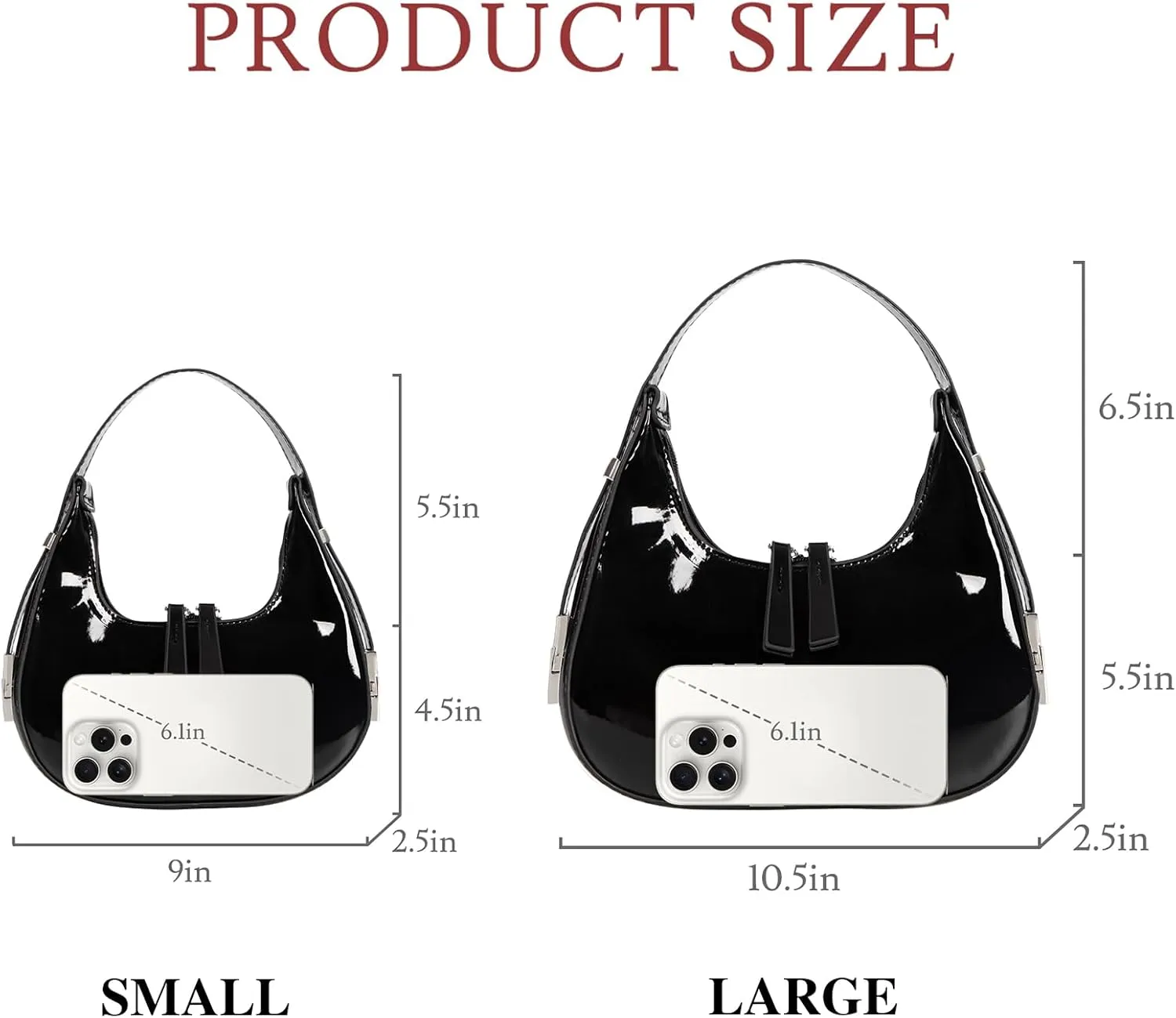 Shoulder Bag Crescent Retro Y2k Hobo Handbags 90s Underarm Purse Bag Fashion Clutch Purses for Women