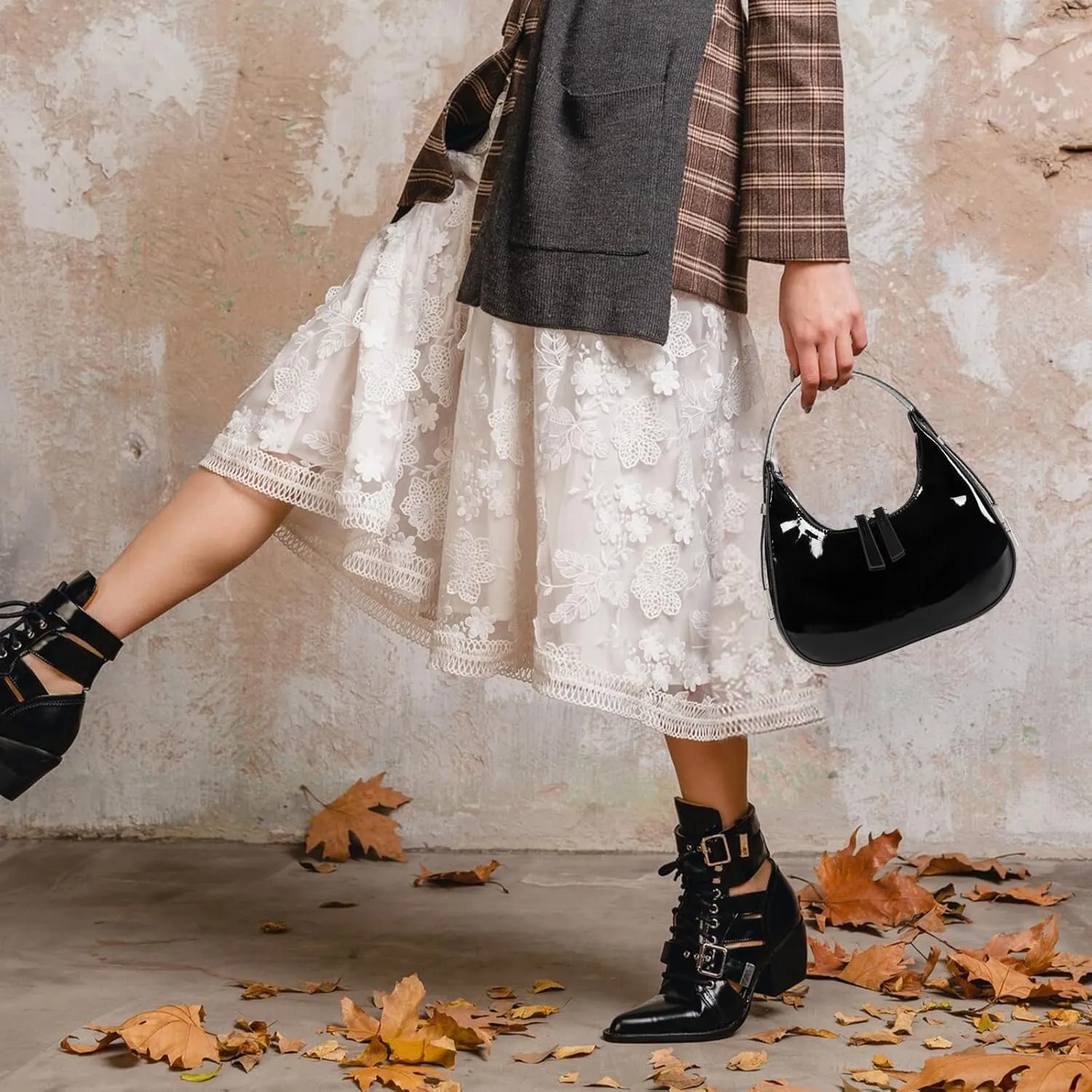 Shoulder Bag Crescent Retro Y2k Hobo Handbags 90s Underarm Purse Bag Fashion Clutch Purses for Women