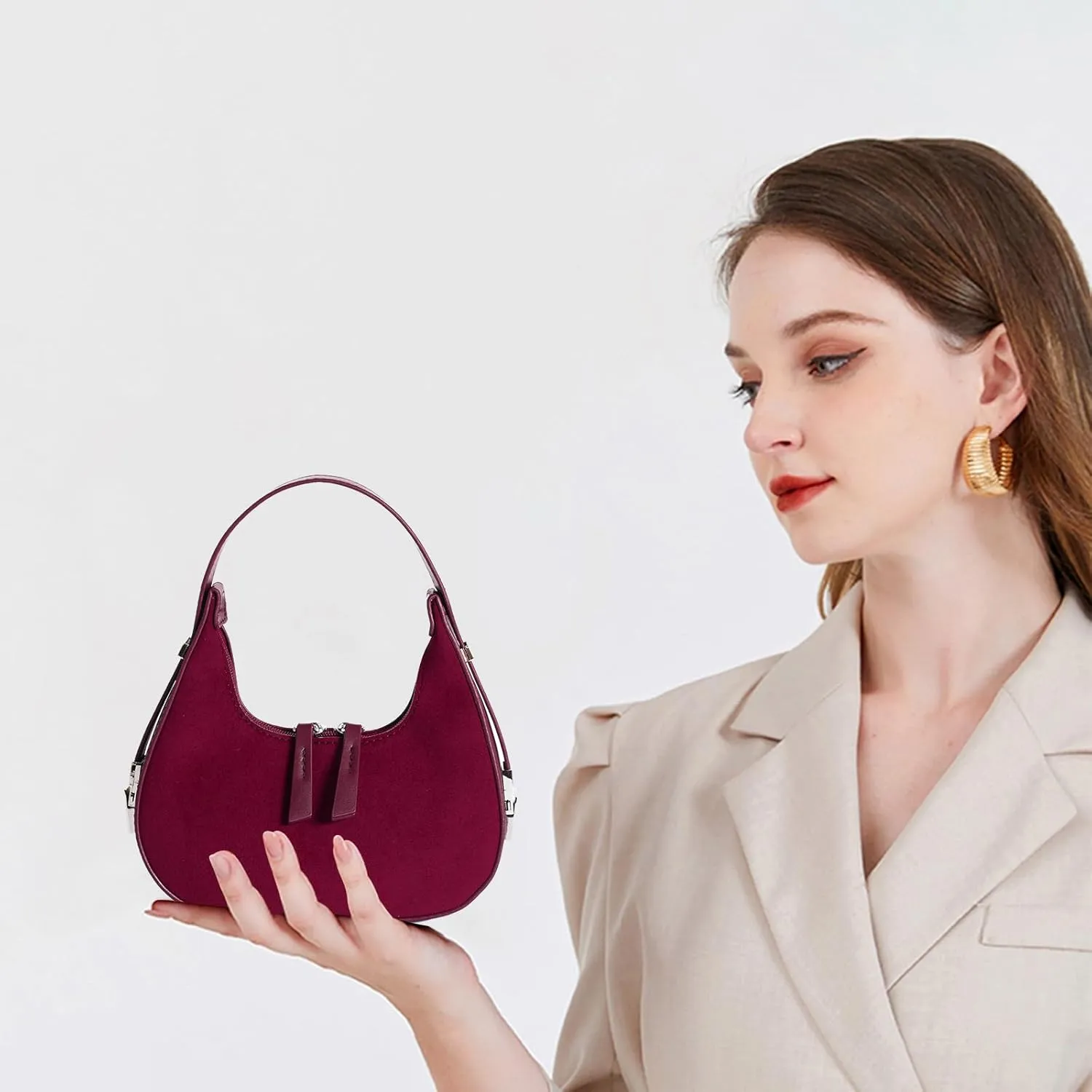 Shoulder Bag Crescent Retro Y2k Hobo Handbags 90s Underarm Purse Bag Fashion Clutch Purses for Women