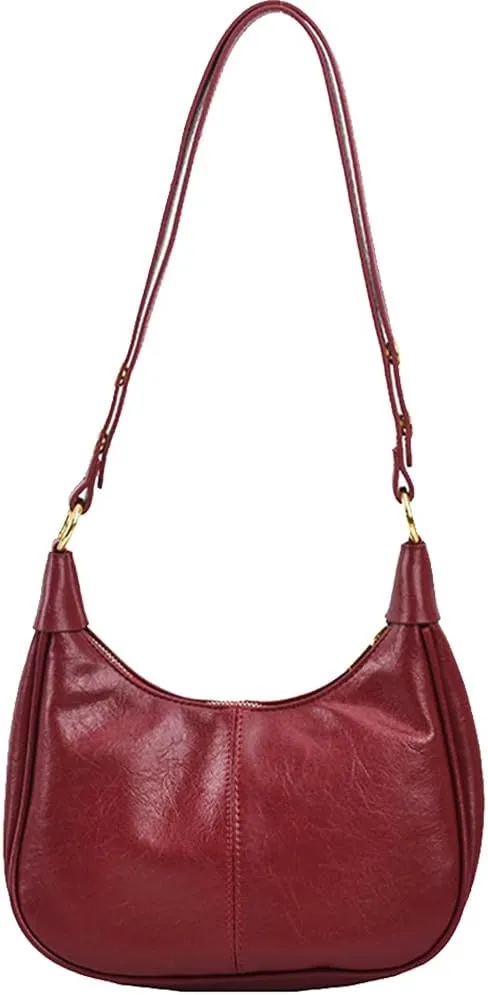 Shoulder Bag for Women Trendy Small Leather Hobo Bags Crossbody Purse Clutch Saddle Bag