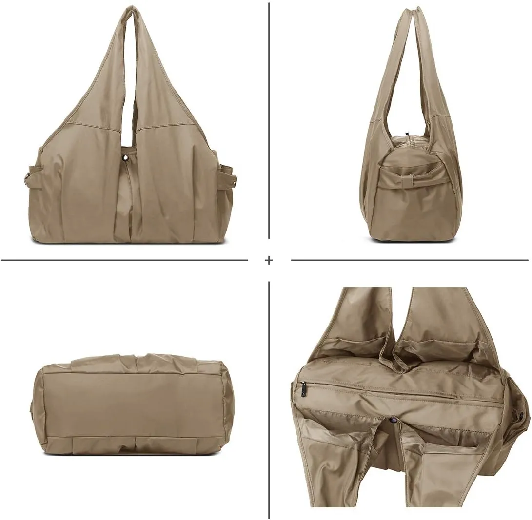 Shoulder Bag for Women, Waterproof Shopping Lightweight Work Purse and Handbag Travel Tote Oxford Nylon Large Capacity Hobo