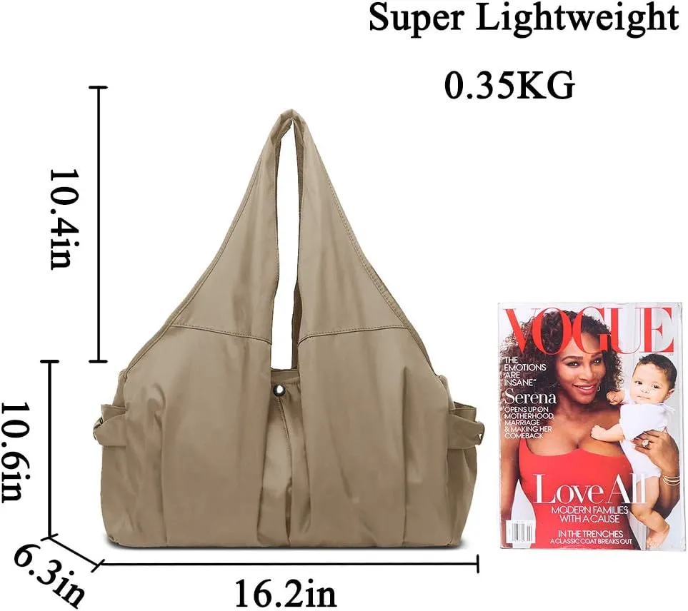Shoulder Bag for Women, Waterproof Shopping Lightweight Work Purse and Handbag Travel Tote Oxford Nylon Large Capacity Hobo