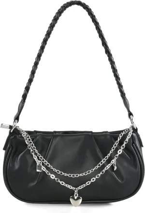 Shoulder Bag for Women Y2K Trendy Ruched Underarm Bag Mini Hobo,the Arm Purses Clutch Purse with Zipper Closure