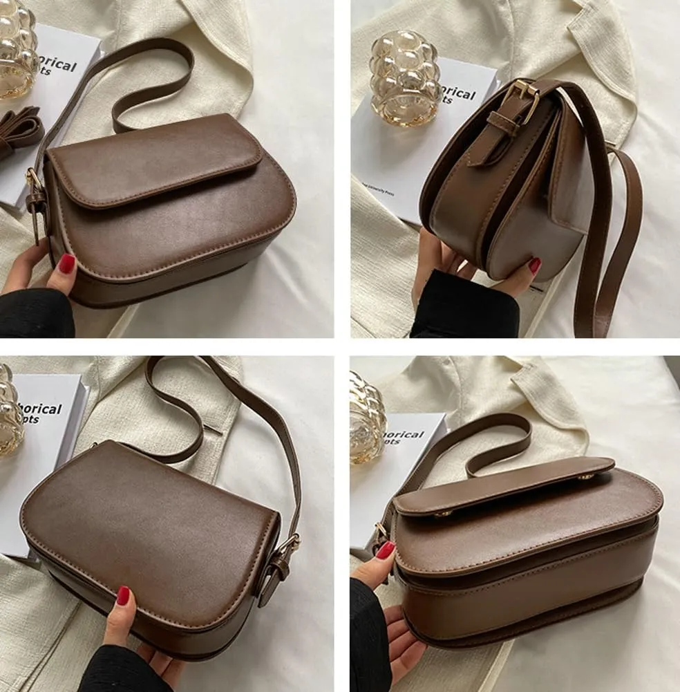 Shoulder Handbag for Women Vegan Leather Designer Crossbody Bag Trendy Purse Adjustable Hobo Bag for Work Travel