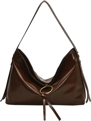 Shoulder Purse Hobo Bag for Women Soft Vegan Leather Shoulder Handbag Slouchy Tote Crossbody Bag Y2K Handbags
