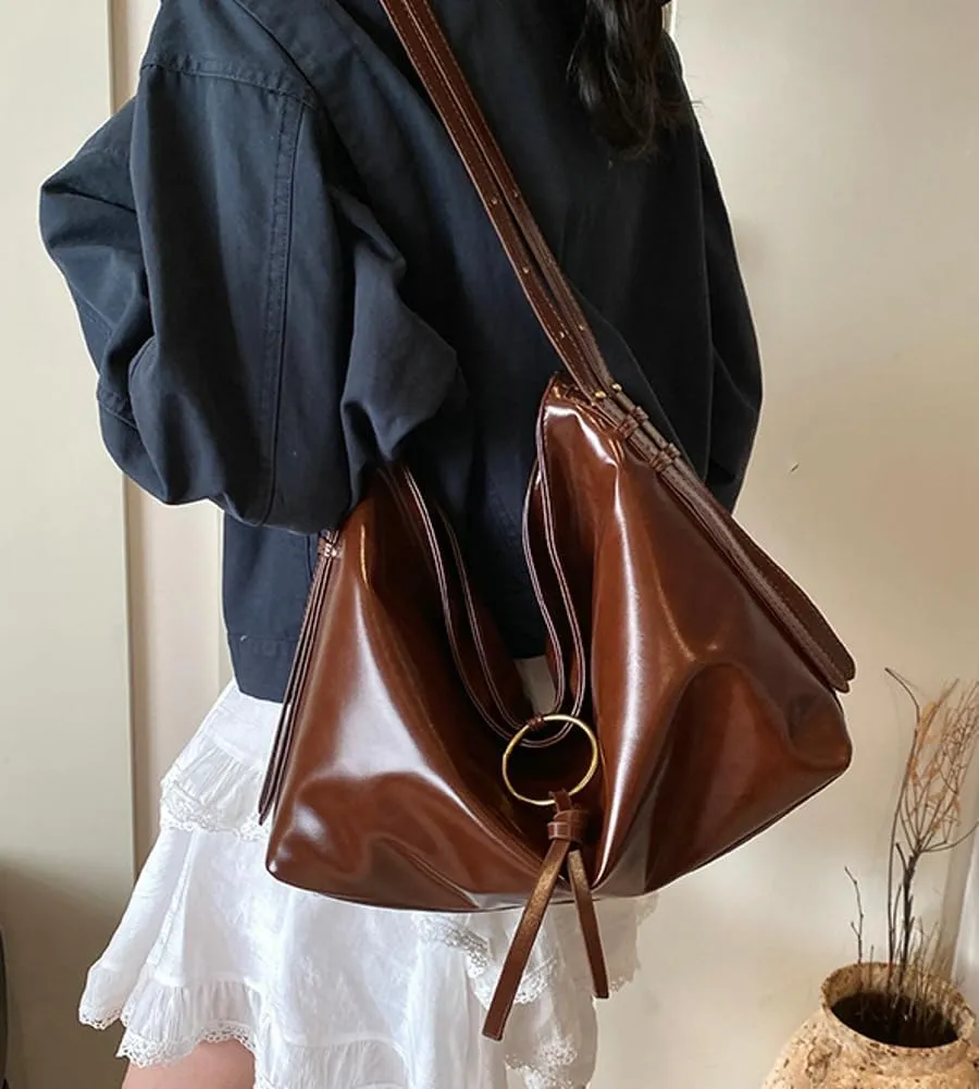 Shoulder Purse Hobo Bag for Women Soft Vegan Leather Shoulder Handbag Slouchy Tote Crossbody Bag Y2K Handbags