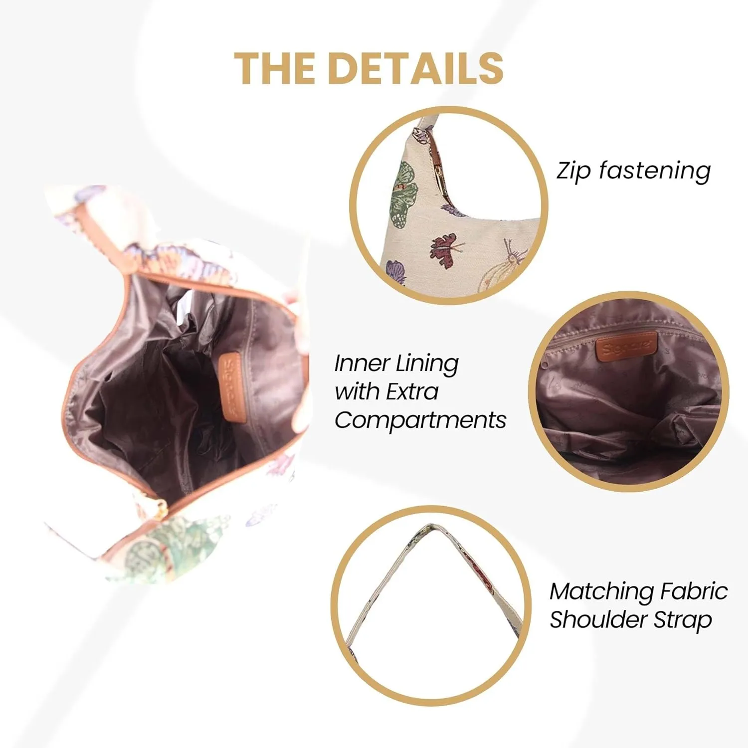 Signare Tapestry Hobo Shoulder bag Slouch Purse For Women