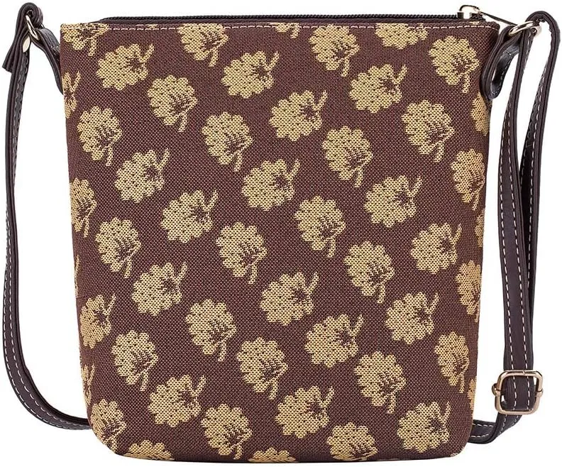 Signare Tapestry Small Crossbody Bag Sling Bag for Women with Jane Austen Design (SLING-AUST)