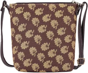 Signare Tapestry Small Crossbody Bag Sling Bag for Women with Jane Austen Design (SLING-AUST)