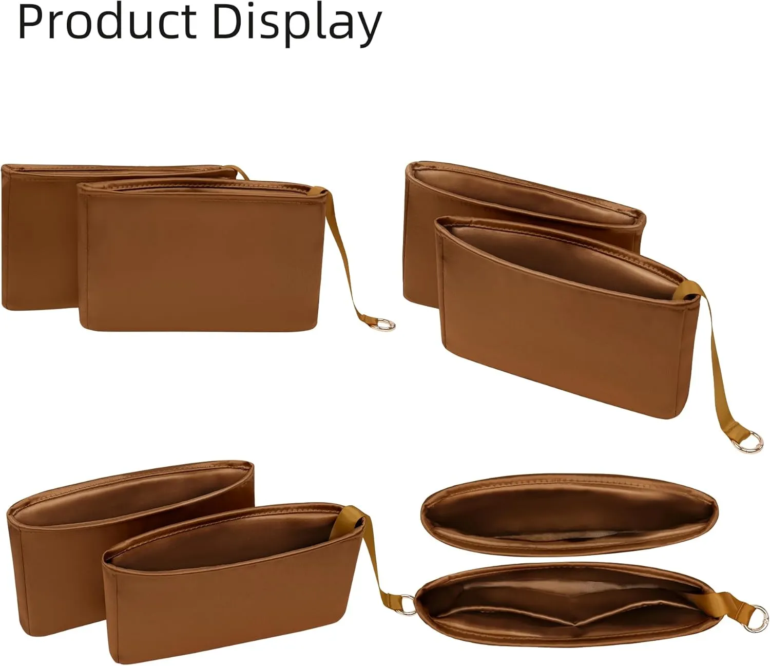 Silk Purse Organizer for Constance 19/24,Insert Bag in Bag,Luxury Handbag Tote Lining Bag Shapers(Constance New 19,Gold)