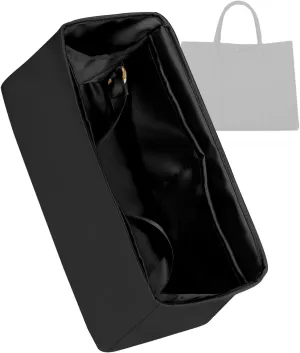 Silk Purse Organizer for Garden Party 26/30/36/49,Insert Bag in Bag,Luxury Handbag Tote Lining Bag Shapers（Black,GP49）