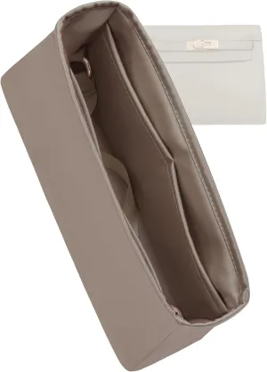 Silk Purse Organizer for Kelly Danse,Insert Bag in Bag,Luxury Handbag Tote Lining Bag Shapers(Danse22,Etoupe Grey)