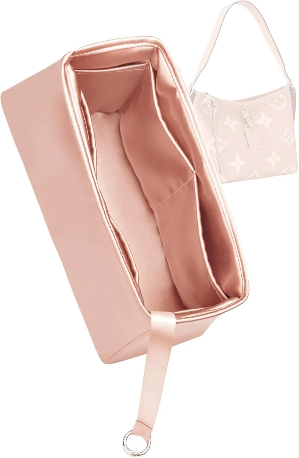 Silk Purse Organizer for LV Carryall - Insert Bag in Bag, Luxury Handbag Tote Lining - PM RSE Eglantine