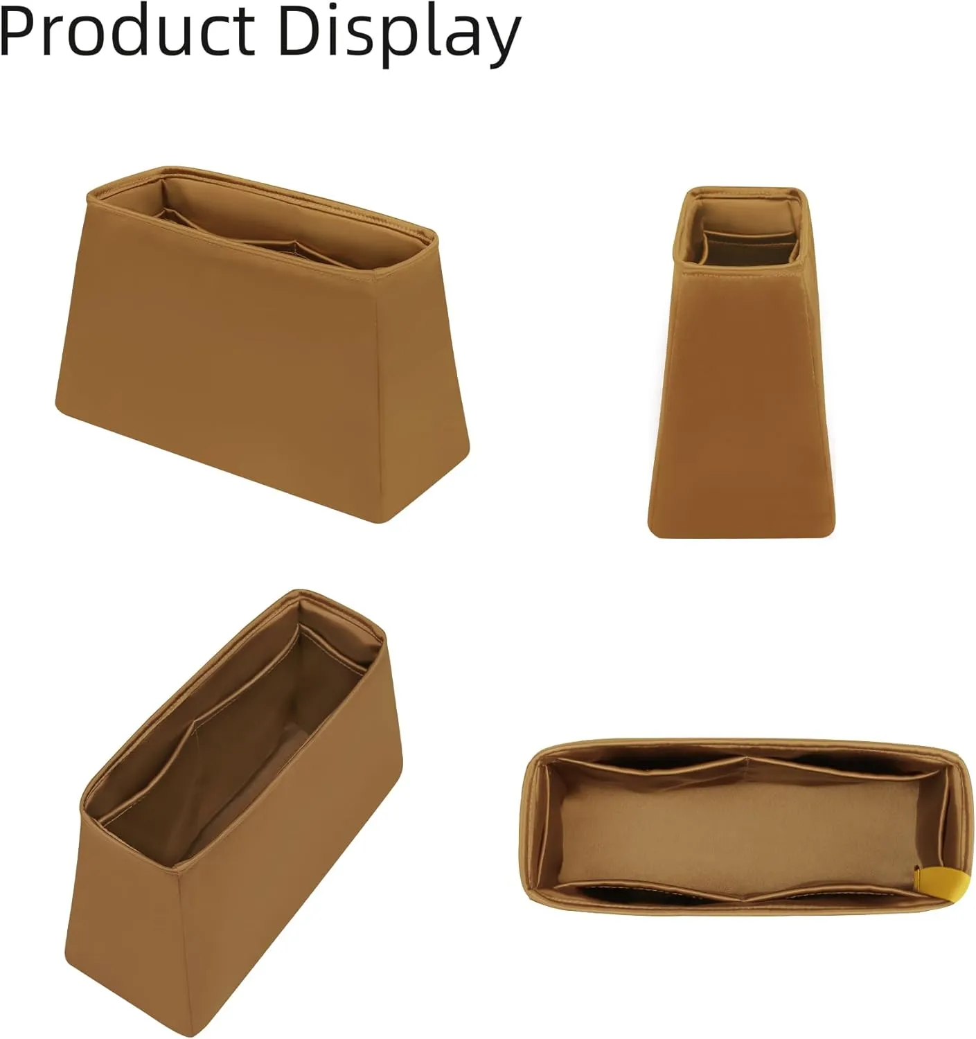 Silk Purse Organizer for LV Carryall PM/MM, Insert in Luxury Handbag Tote Lining Bag Shapers (MM, Biscuit)