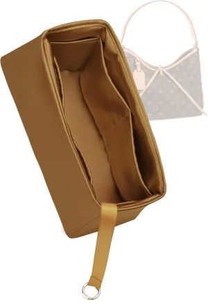 Silk Purse Organizer for LV Carryall PM/MM, Insert in Luxury Handbag Tote Lining Bag Shapers (MM, Biscuit)