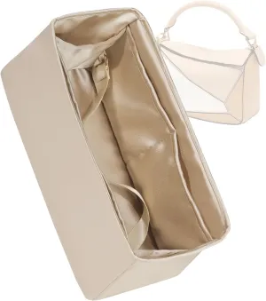Silk Purse Organizer for Puzzle Mini/Small/Medium/Large,Insert Bag in Bag,Luxury Handbag Tote Lining Bag Shapers(Champagne,Medium)