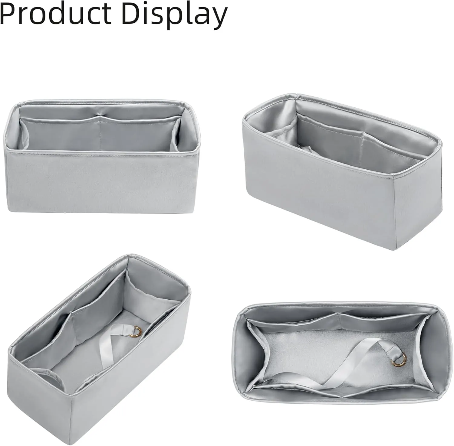 Silk Purse Organizer for Puzzle Mini/Small/Medium/Large,Insert Bag in Bag,Luxury Handbag Tote Lining Bag Shapers(Gris Meyer,Medium)