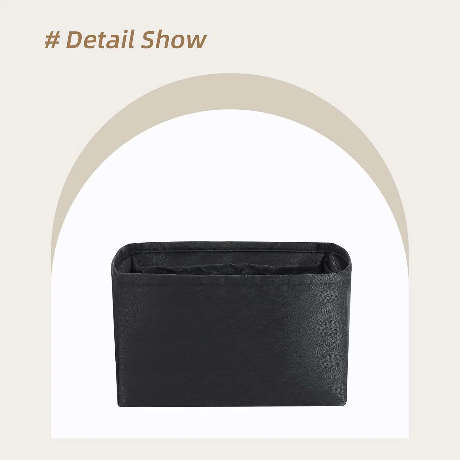 Silk Purse Organizer Insert fits Chanel Duma Bags, Silky Smooth Bag Organizer, Large Capacity Inner Bag, Luxury Handbag Tote Shaper (22A/22C/23C/24P Small,Black)