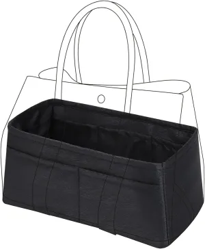 Silk Purse Organizer Insert for Garden Party 26/30/36/49, Silky Soft Bag Organizer Liner, Lightweight Luxury Handbag Tote Shaper(GP30,Black)