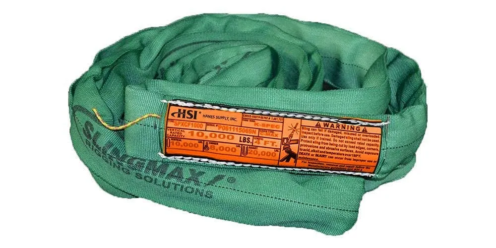 Single Path SlingMax Endless Round Sling | 28' Length | 70,000 lb. Vertical Capacity | CoverMax Double Layer Nylon Cover | K-Spec Yarn Core | Hanes Supply (HSI) SPXCF-7000