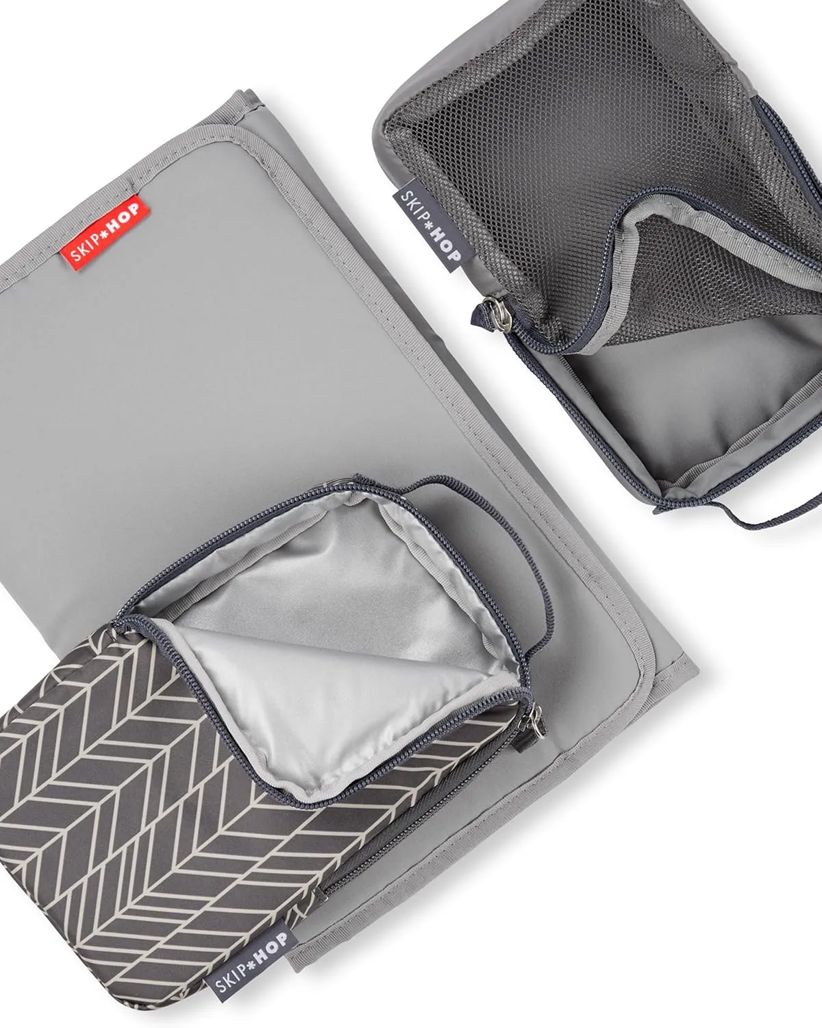 Skip Hop Diaper Bag Backpack: Forma, Multi-Function Baby Travel Bag with Changing Pad & Stroller Attachment, Grey